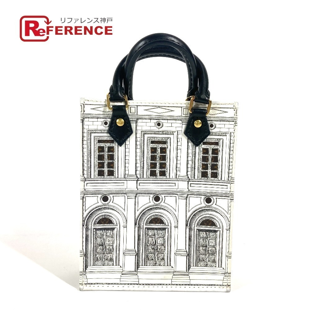 LOUIS VUITTON Fornasetti Collaboration Sac Plat Bag Crossbody Handbag Clutch